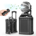 Sprzair 4Gal Rechargeable Misting Bucket Portable Fan, 40000Mah Cordless Unit with Retractable Handle, Full Remote Control, Oscillating Design for Outdoor Adventures (Patio, Camping)