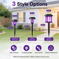 Solar Mosquito Zapper Light [2 pack]– Outdoor Garden Stake Lamp, UV Insect Killer, Solar Powered, Dual Mode (Mosquito Control + Pathway Lighting), Weather Resistant, Easy Setup, Small & Large round + Square Options